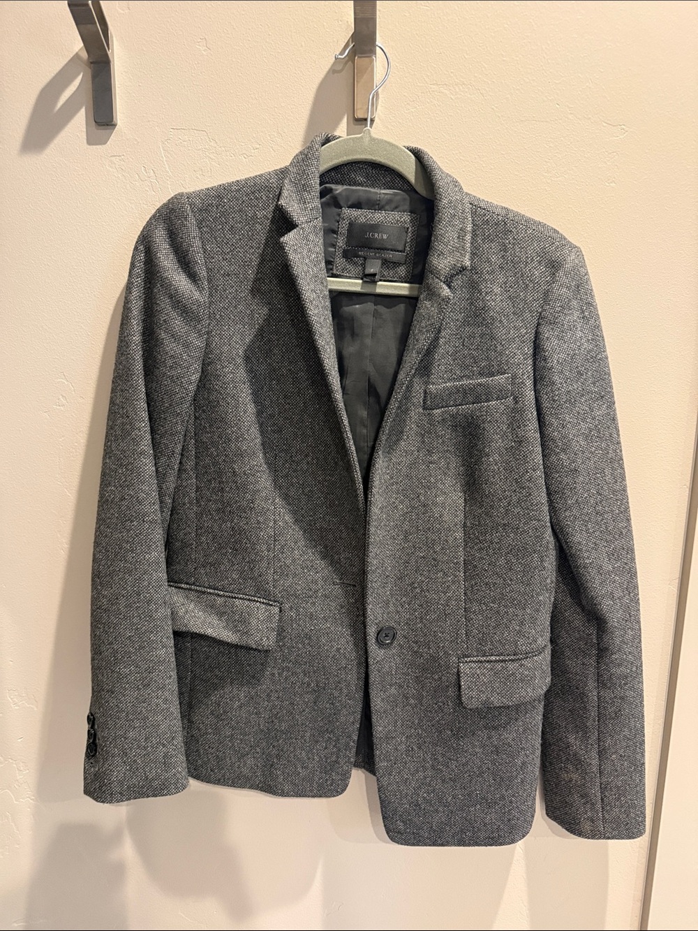 J. Crew Charcoal Gray Herringbone Blazer